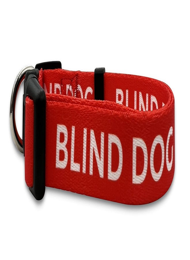 PinMaze Blind Dog Collar - No Limited Sight Dog Warning - I Am Blind Dog for Small Medium Large Dogs Cats (L, Red) - Image 1