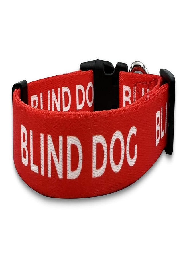PinMaze Blind Dog Collar - No Limited Sight Dog Warning - I Am Blind Dog for Small Medium Large Dogs Cats (L, Red) - Image 2
