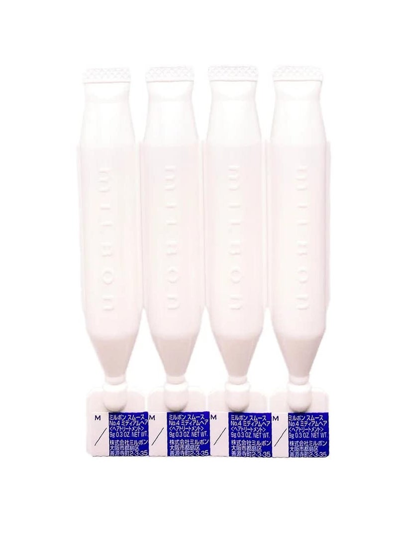 Milbon - Milbon Smooth No. 4 Weekly Booster - For Medium Hair 4 x 0.3 Fl. Oz. - Image 1