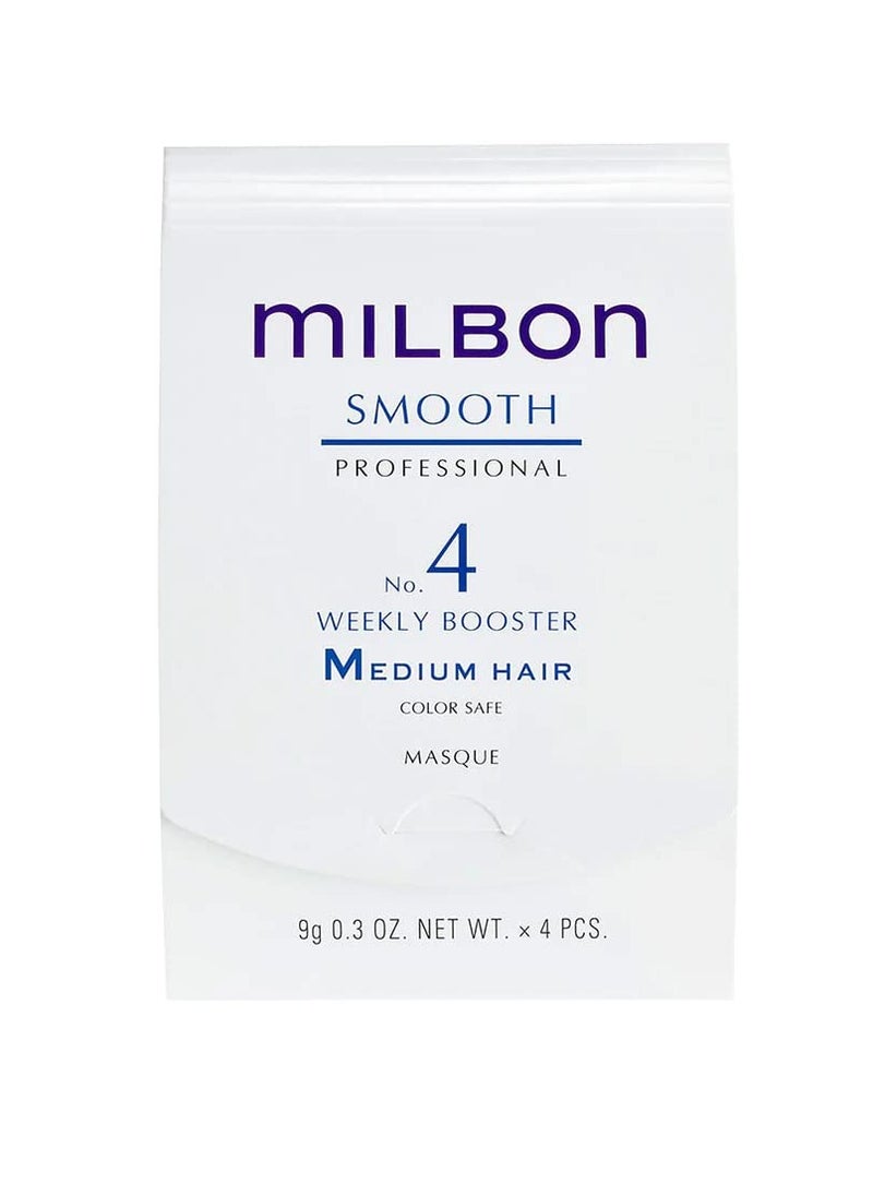Milbon - Milbon Smooth No. 4 Weekly Booster - For Medium Hair 4 x 0.3 Fl. Oz. - Image 1