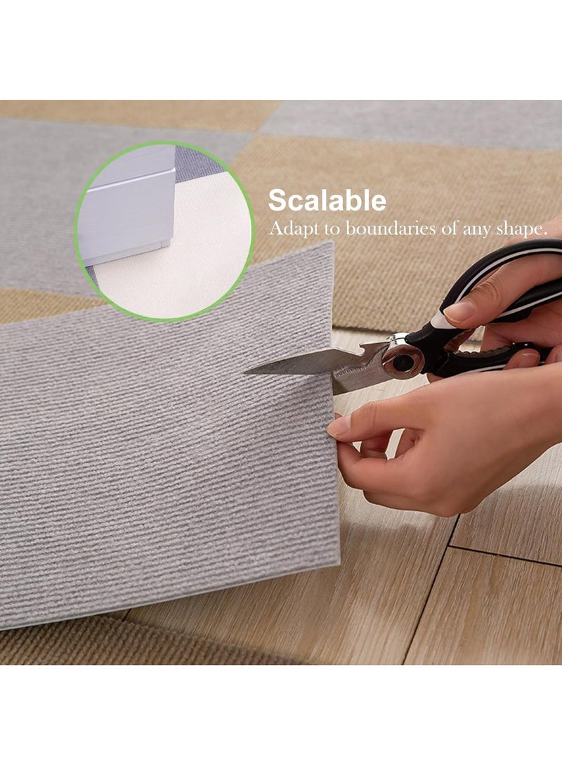 Area Rug for Baby's Room 10 PCS 30x30 Cm Spliceable Floor Mats Machine Washable Color Blocking DIY Blanket for Living Room Bedroom Bathroom Kitchen Floor Anti-Slip Mat (Camel) - Image 5