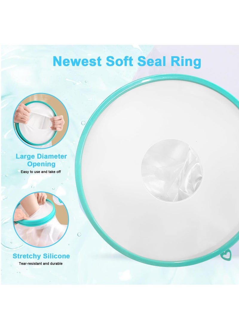DUNISO Leg Cast Cover For Shower Waterproof PVC Foot Protector Adults Full Leg Watertight Bandage Cast Bag Extra Long Reusable Shower Bag For Surgery Thigh Ankle Knee Bath (100 * 48cm)  - Image 4