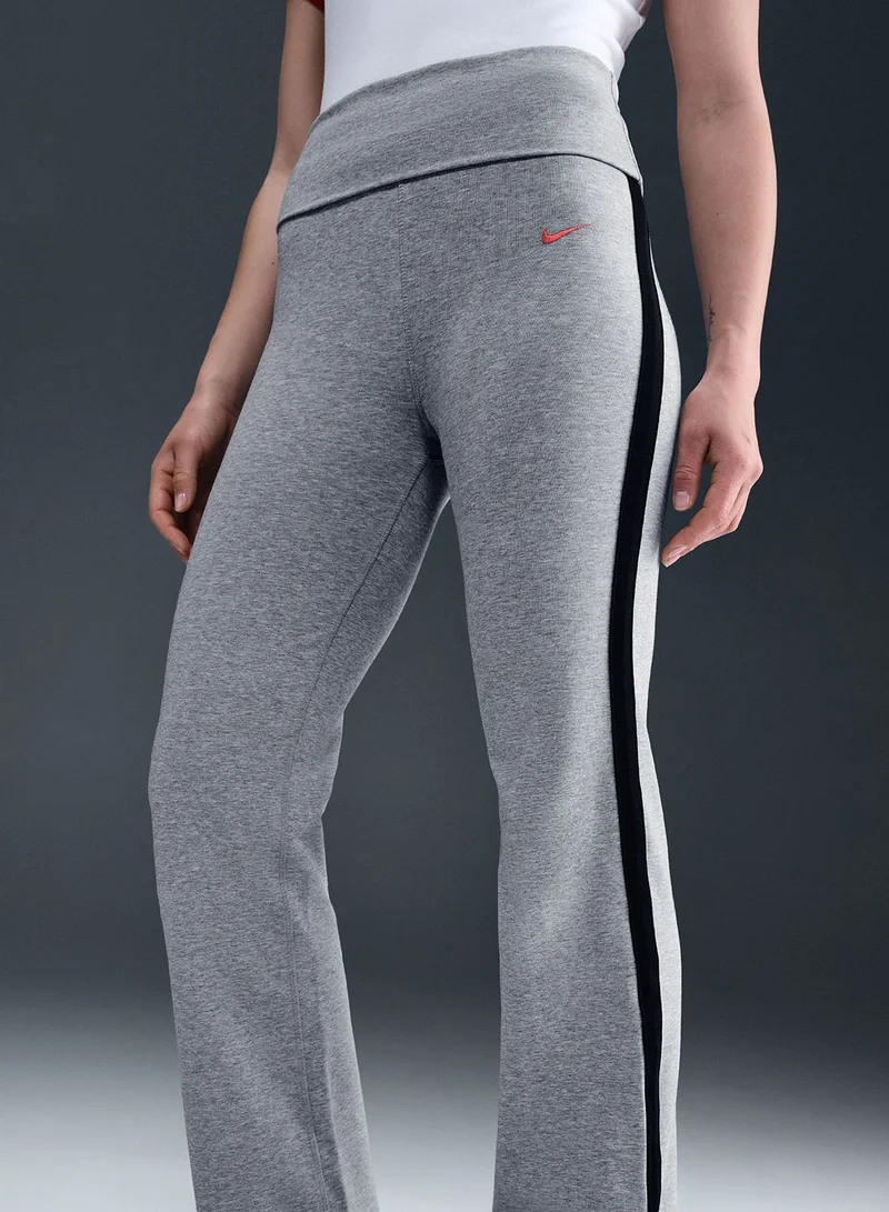 Nike grey Nsw High-Rise Fleece Over Pants for Women | Best Price UAE