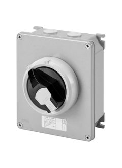 GEWiSS GEWISS GW70417NM ROTATORY ISOLATOR - HP- SURFACE-MOUNTING - COMMAND - METAL BOX - 25A 3P+N - LOCKABLE BLACK KNOB - IP66  - Image 1