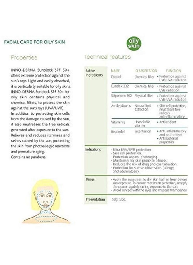 INNOAESTHETICS - Innoderma Sun Defense Sunblock Uvp 50+ Oilycombination Skinnew Presentation - Image 1