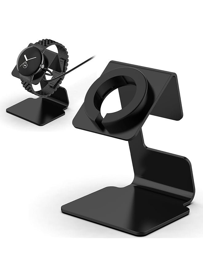 erorex Charging Stand Compatible For Google Pixel Watch 3 Pixel Watch 2 Charger Stand Aluminum Metal Dock For Fitbit Ace Lte Charger Pixel Watch 3 Charger For Google Pixel Watch 3 Accessories Black  - Image 1
