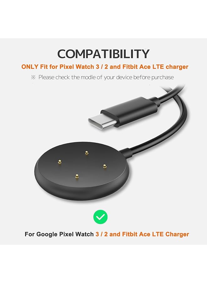 erorex Charging Stand Compatible For Google Pixel Watch 3 Pixel Watch 2 Charger Stand Aluminum Metal Dock For Fitbit Ace Lte Charger Pixel Watch 3 Charger For Google Pixel Watch 3 Accessories Black  - Image 5