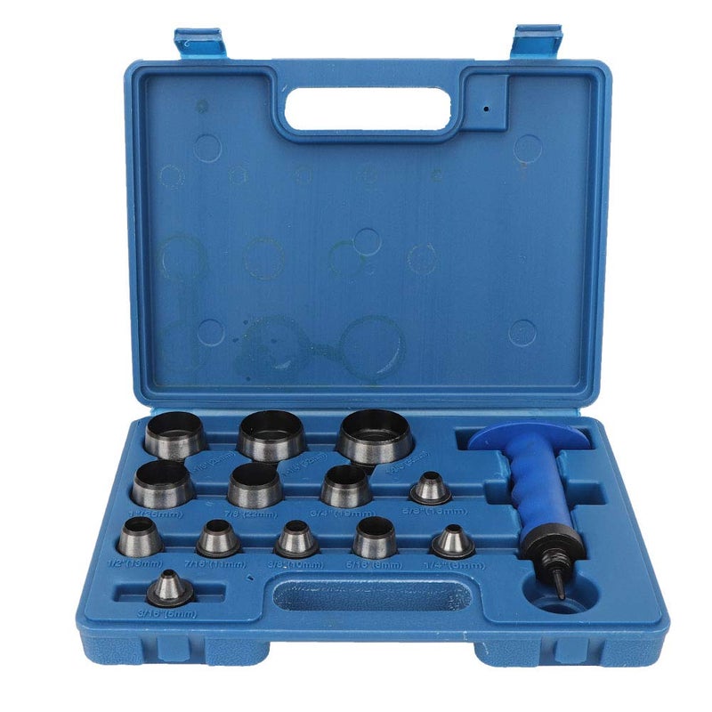 14Pcs Hollow Punch Set 5mm To 35mm Gasket Cutting Puncher Kit With Plastic Storage Box - Image 2