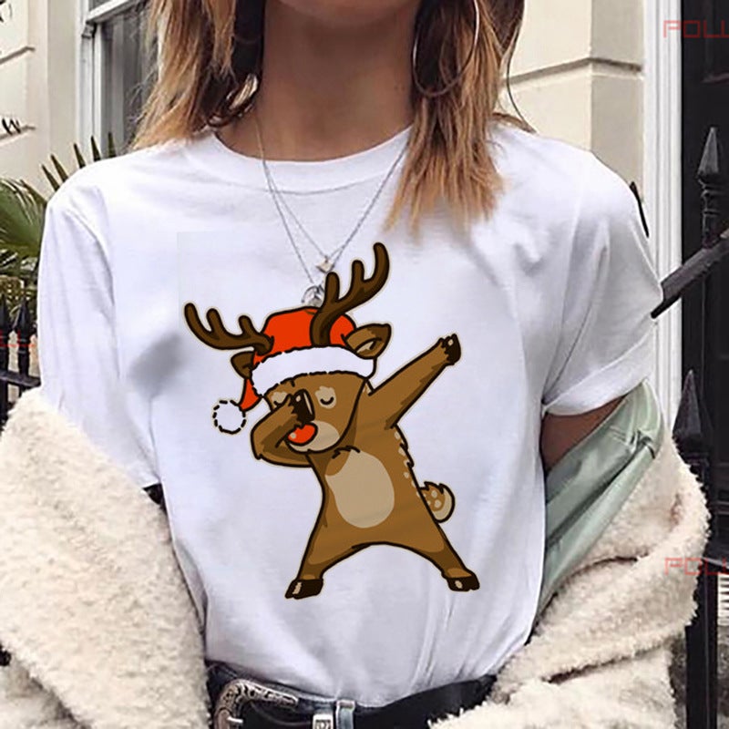 [Same day] cross-border supply of T-shirt printed T-shirt women's short-sleeved women's clothing - Image 2