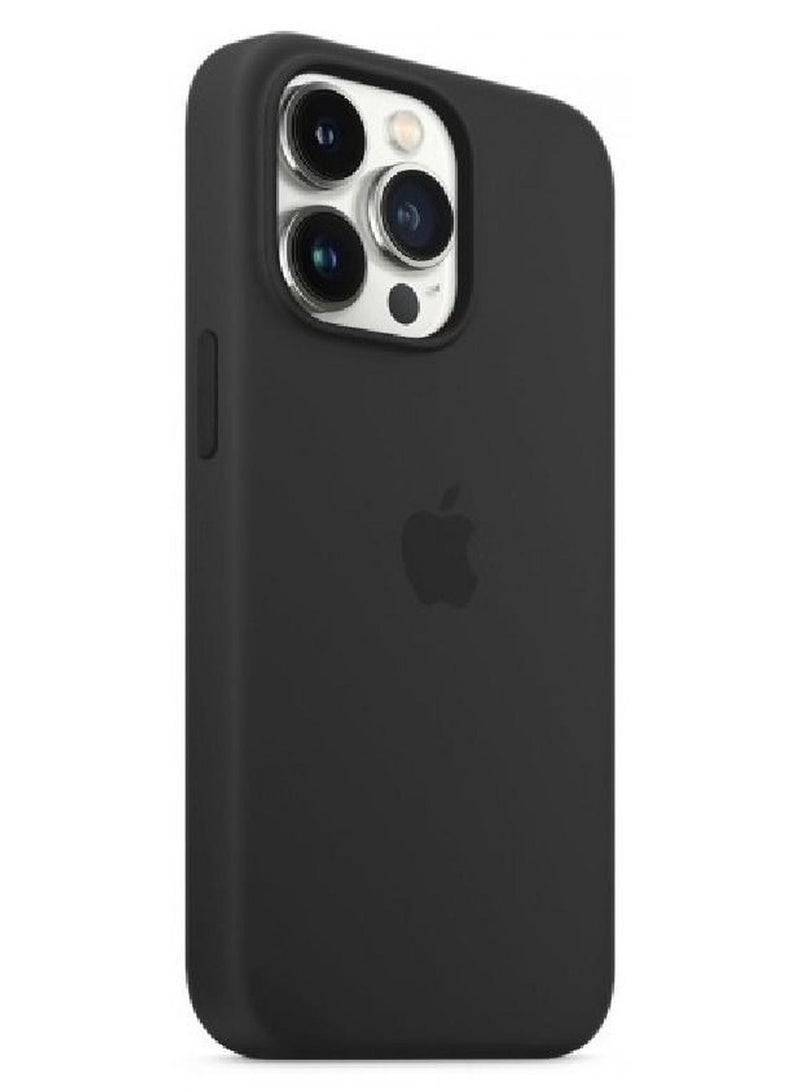 غطاء سيليكون لهاتف آيفون 13 برو ماكس أسود - Image 1