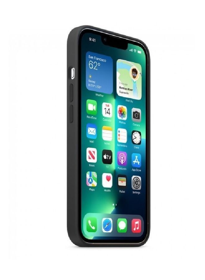 غطاء سيليكون لهاتف آيفون 13 برو ماكس أسود - Image 2