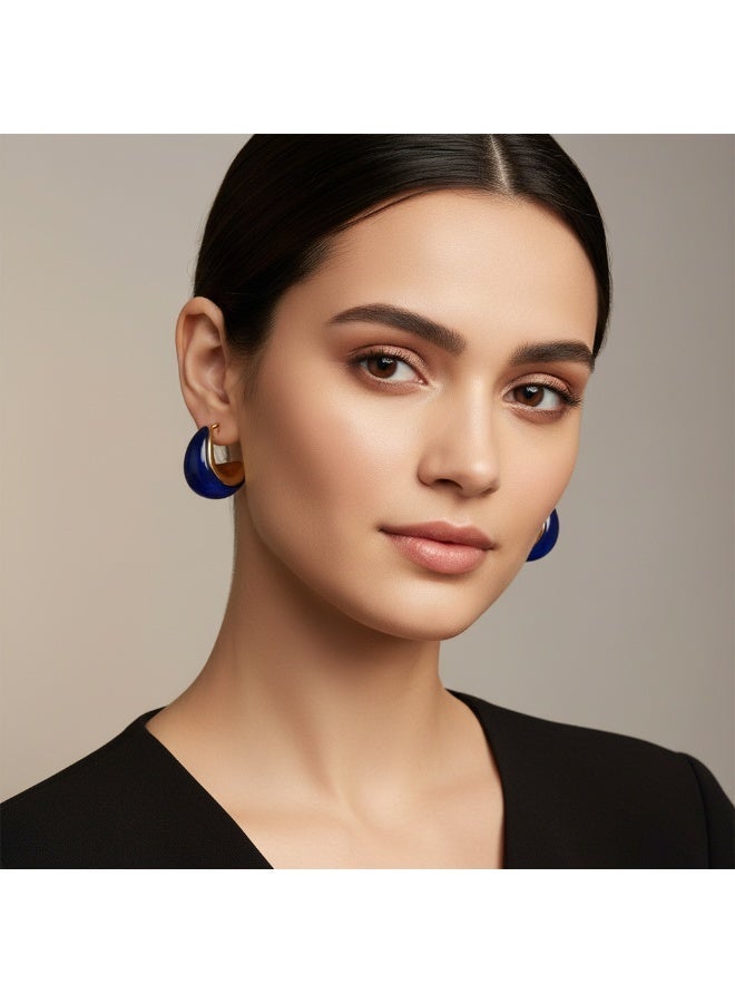 AMETOER French Style Stainless Steel Earrings for Women | 18K Gold-Plated High-End Versatile Niche Design Studs - Image 2