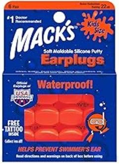 Mack's Mack's ear plugs silicon 6 duple (kids) orange 