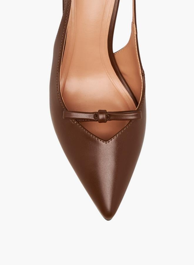 سيليست حذاء نسائي بكعب خنجر مدبب مزين بفيونكة - Image 4