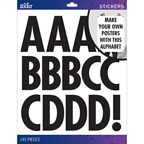 Sticko Alphabet Stickers, Regular X-Large, Black Futura - Image 4