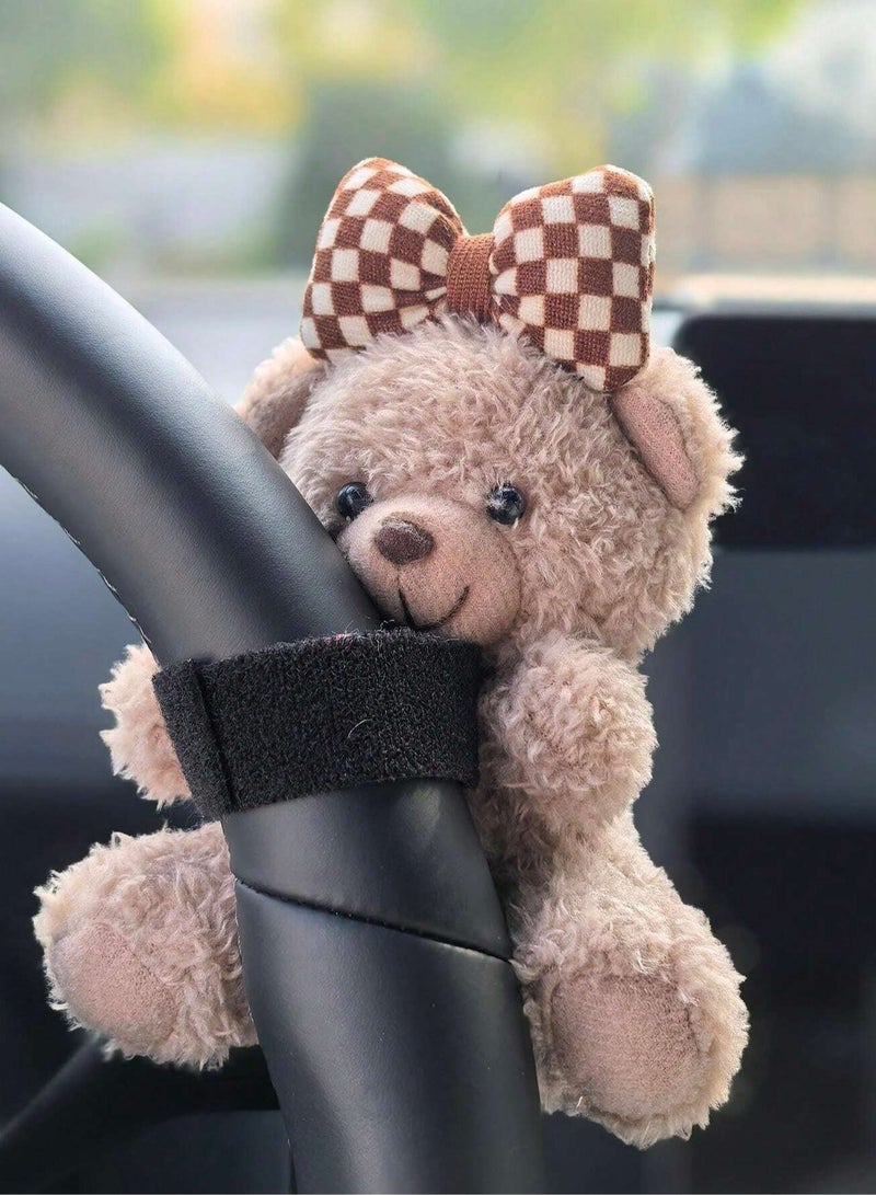 Cute bear car decoration, car accessory for steering wheel - Image 1