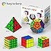 Vdealen Speed Cube Set 2x2 4x4 Pyramid Mirror Dodecahedron Magic Cube Pack Puzzle Cube Bundle Toys for Classroom Prizes Birthday Party for Kids Teens Adults5 Pack - Image 4