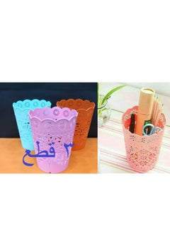 3 Pieces Of Small Lace Baskets 12*10 Cm, Used As A Pencil Case To Organize Office Tools And Multi-Use