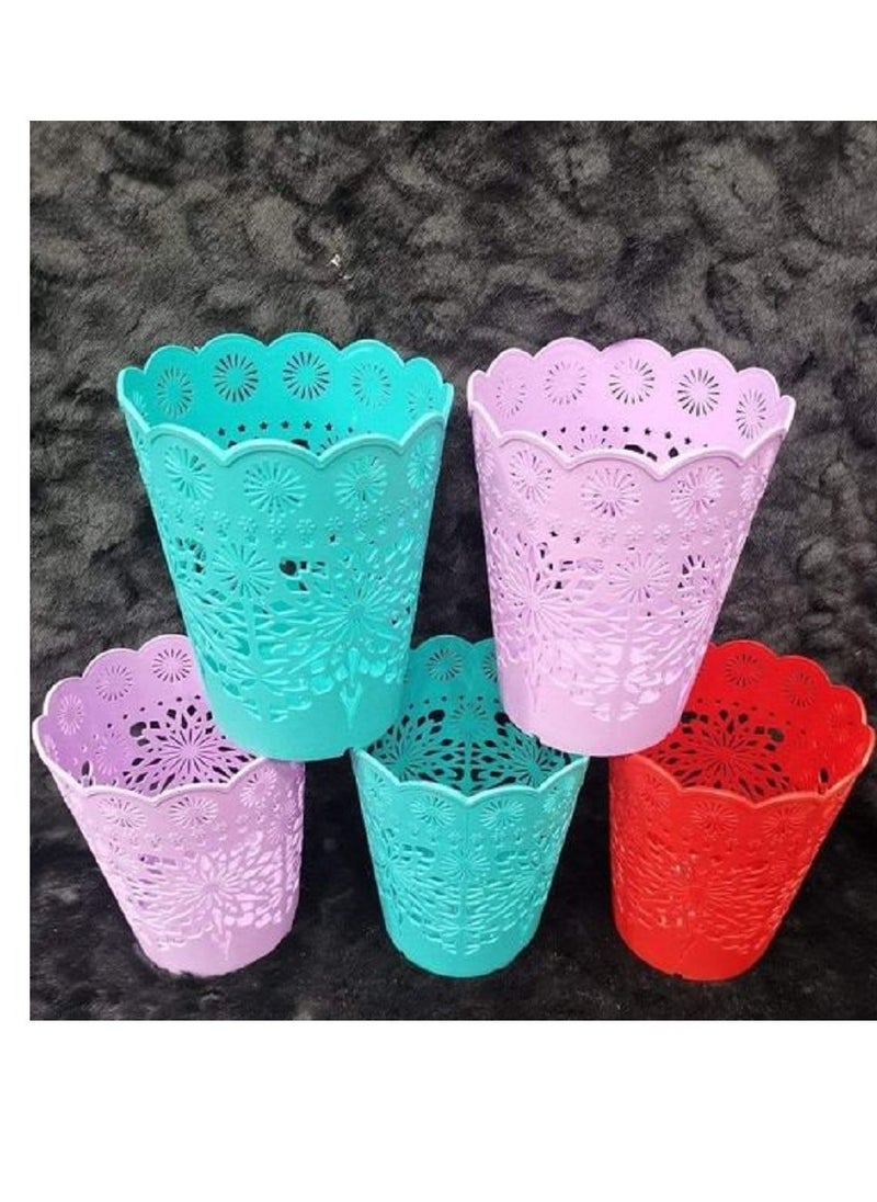 Generic - 3 Pieces Of Small Lace Baskets 12*10 Cm, Used As A Pencil Case To Organize Office Tools And Multi-Use - Image 1