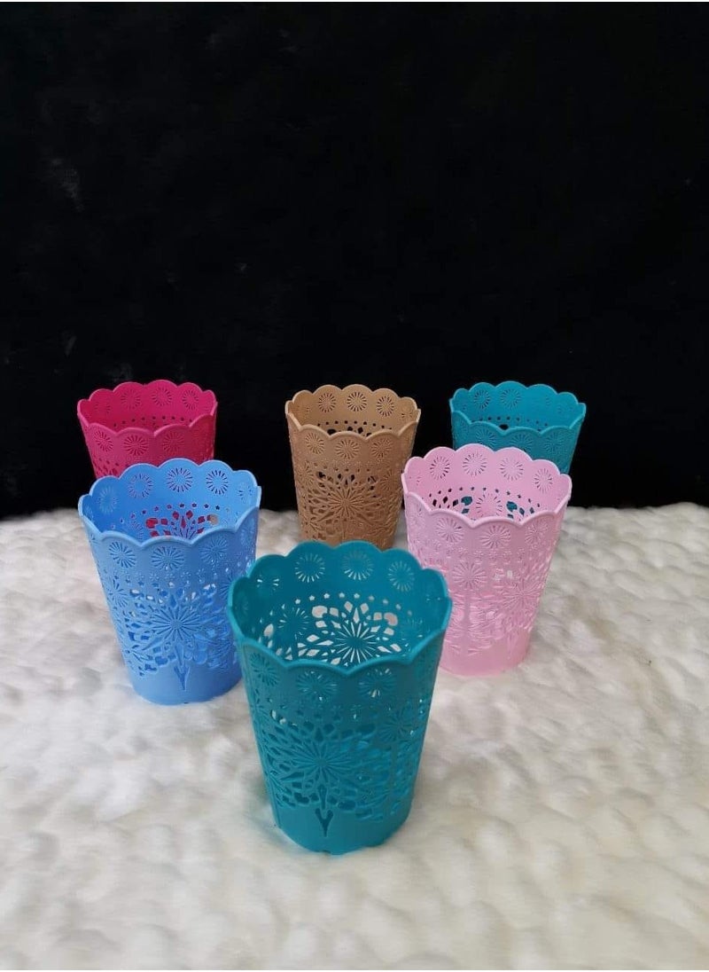 Generic - 3 Pieces Of Small Lace Baskets 12*10 Cm, Used As A Pencil Case To Organize Office Tools And Multi-Use - Image 1