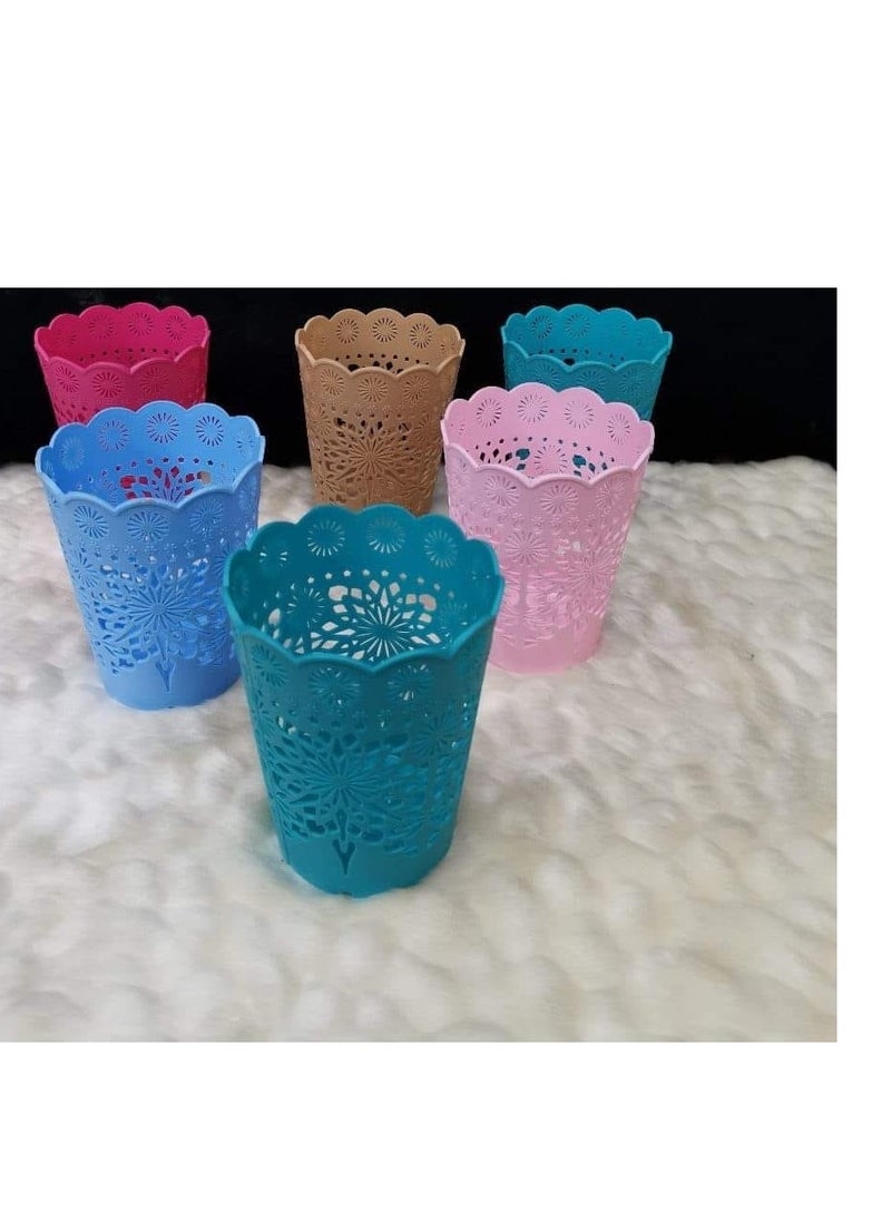 Generic - 3 Pieces Of Small Lace Baskets 12*10 Cm, Used As A Pencil Case To Organize Office Tools And Multi-Use - Image 1