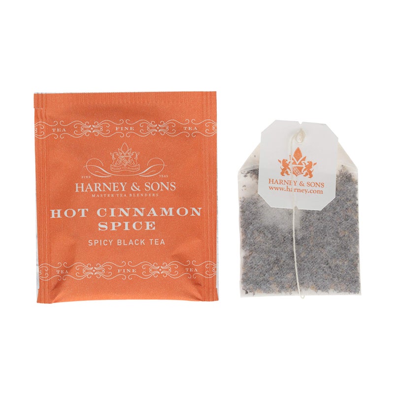 Harney & Sons Hot Cinnamon Spice, a Spicy Black Tea with Cinnamon, Orange Flavors & Sweet Clove - 50 Teabags - Image 3