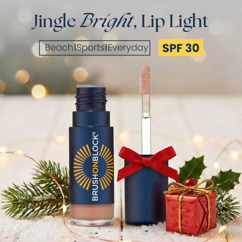 Brush On Block Sun Shine Protective Lip Oil SPF 30, Mineral Protection from UVA/UVB & Blue Light, Hydrating, Cruelty-Free, Gluten-Free, & Vegan, Nude - Image 2