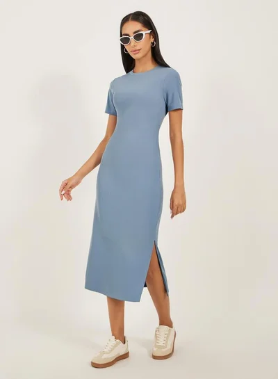 Styli Ribbed Fitted Dress
