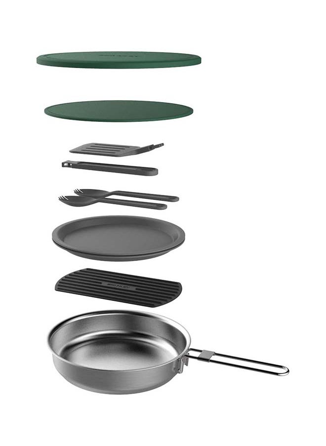 Stanley - Adventure All-In-One Fry Pan Set – Stainless Steel Camp Cookware | 9 Piece Camp Cook Set | Lightweight Fry Pan Set for Backpacking, Hiking and Camping - Image 1