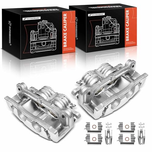 A-Premium Disc Brake Caliper Assembly with Bracket Compatible with Select Buick, Chevrolet, GMC, Isuzu & Saab Models - Rainier, SSR, Trailblazer, Envoy XL XUV, Ascender, 9-7x - Front Side - Image 1