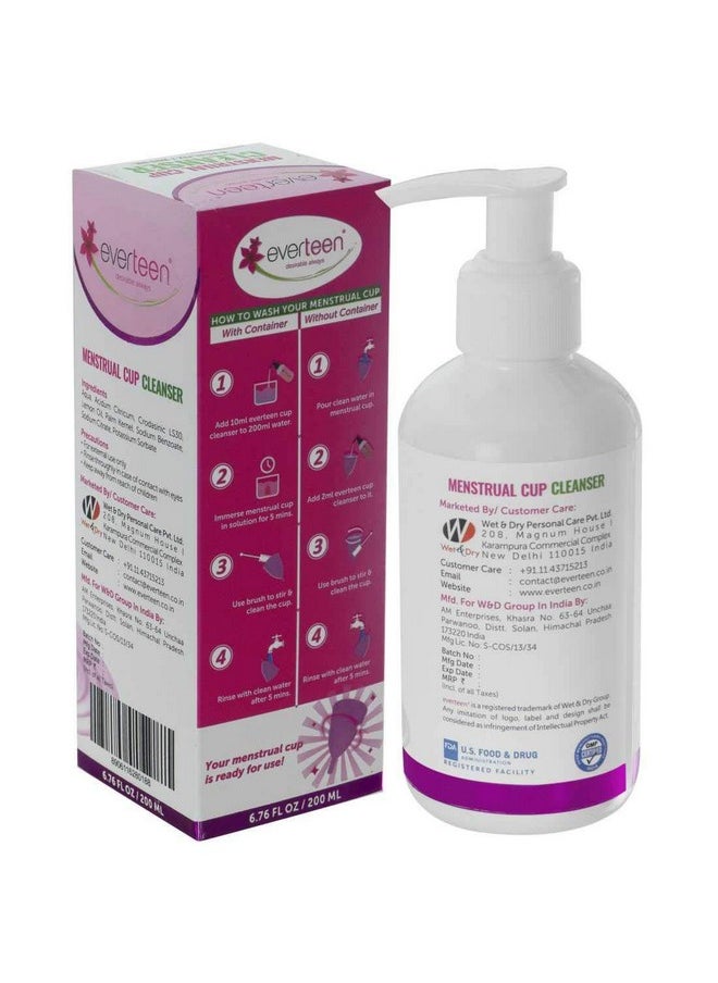 everteen - Menstrual Cup Cleanser With Plants Based Formula For Women - 1 Pack (200 Ml) - Image 1