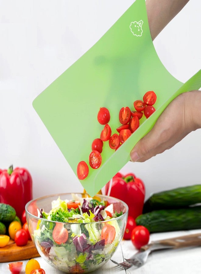 ZVP Plastic Cutting Boards for Kitchen, Flexible Cutting Mats, Colorful Chopping Boards with Food Icon, Non-Slip, Non Porous, BPA Free, Dishwasher Safe Rainbow - Image 5