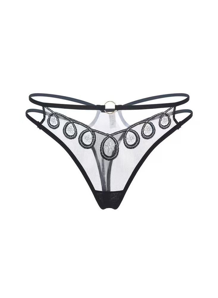 Zeemey - Zeemey 6 Pack Womens Charming Floral Lace Breathable Stretch G-String Thongs Panties Underwear Low Rise T-Back Underpants - Image 1