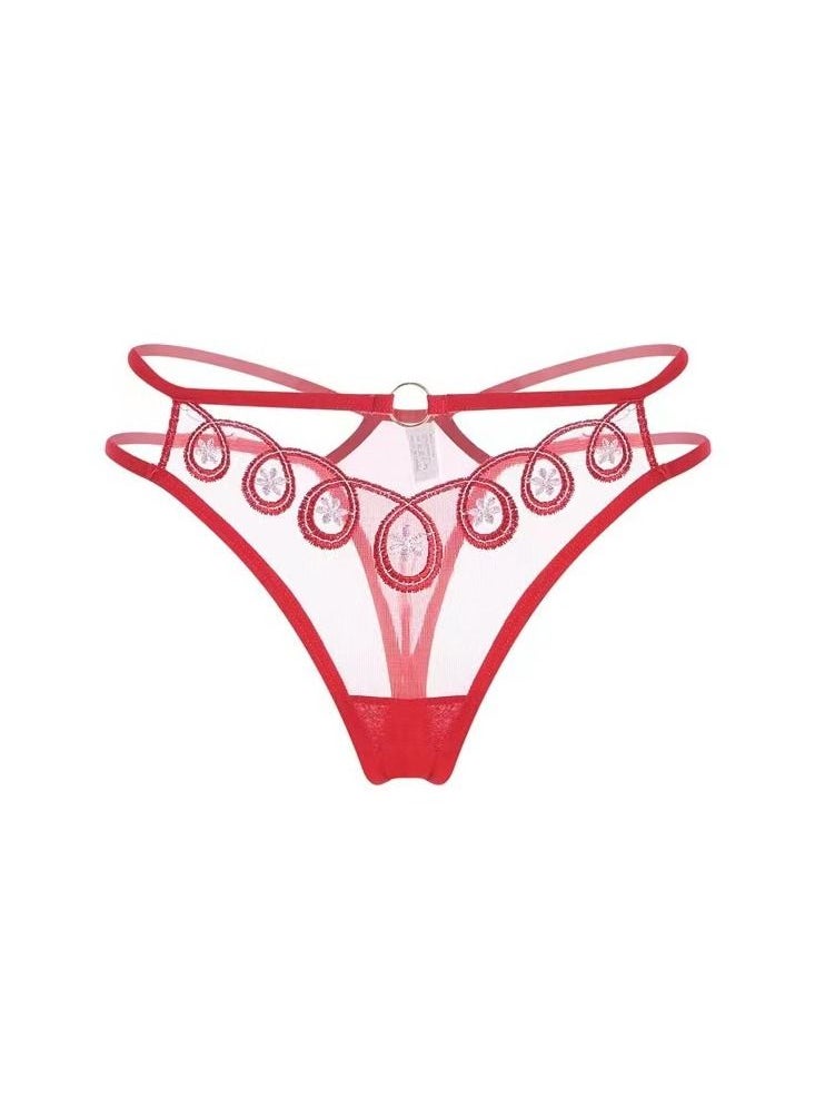 Zeemey - Zeemey 6 Pack Womens Charming Floral Lace Breathable Stretch G-String Thongs Panties Underwear Low Rise T-Back Underpants - Image 1