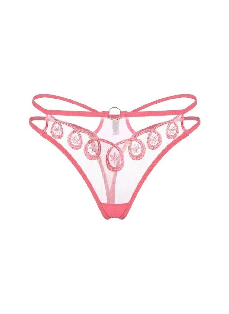 Zeemey - Zeemey 6 Pack Womens Charming Floral Lace Breathable Stretch G-String Thongs Panties Underwear Low Rise T-Back Underpants - Image 1