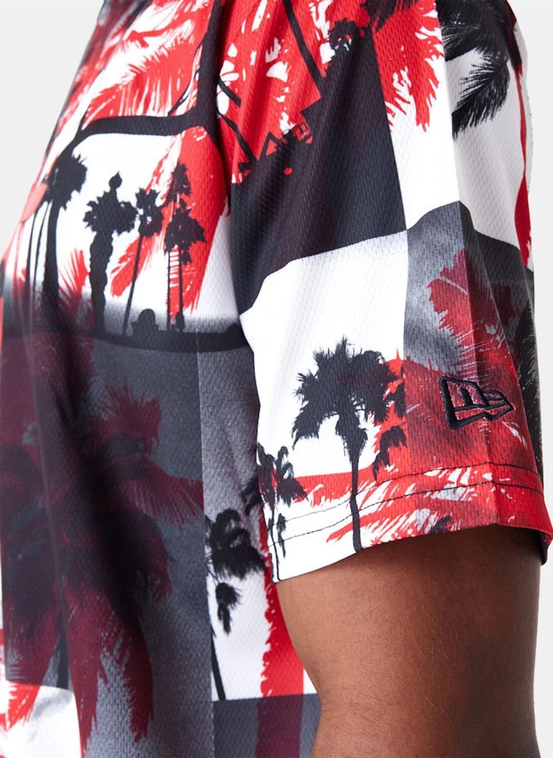 NEW ERA Men's NBA Chicago Bulls Palm Tree T-Shirt