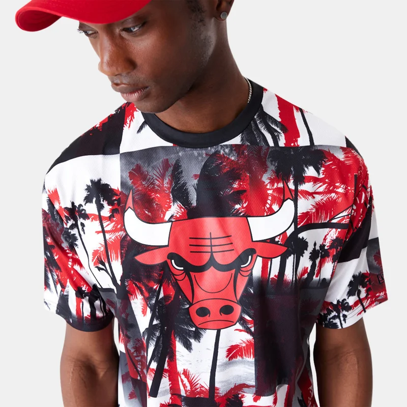 NEW ERA Men's NBA Chicago Bulls Palm Tree T-Shirt