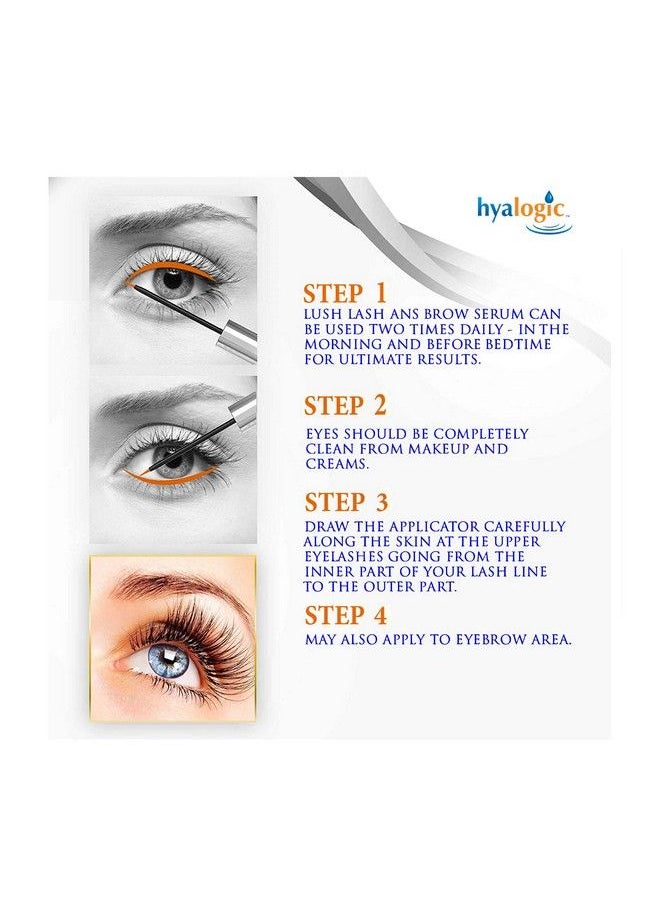 Hyalogic - Lash & Brow Serum By Hyalogic  Eyelash And Brow Growth Serum Enriched WHyaluronic Acid Argan Oil & Kgf: Hypoallergenic Formula  Cruelty & ParabenFree .17 Fl. Oz.(5Ml) - Image 1