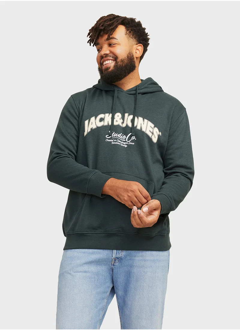 JACK & JONES Plus Size Logo Hoodie