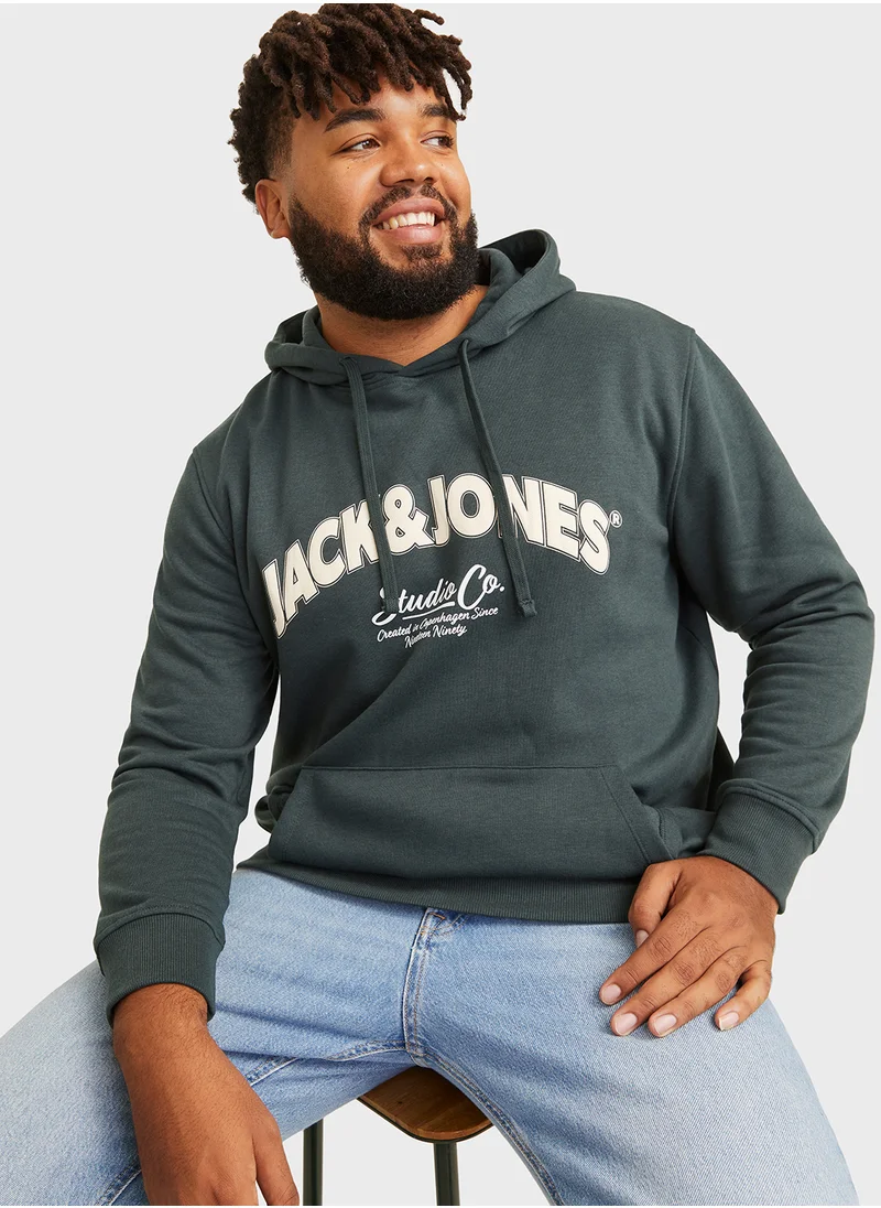 JACK & JONES Plus Size Logo Hoodie