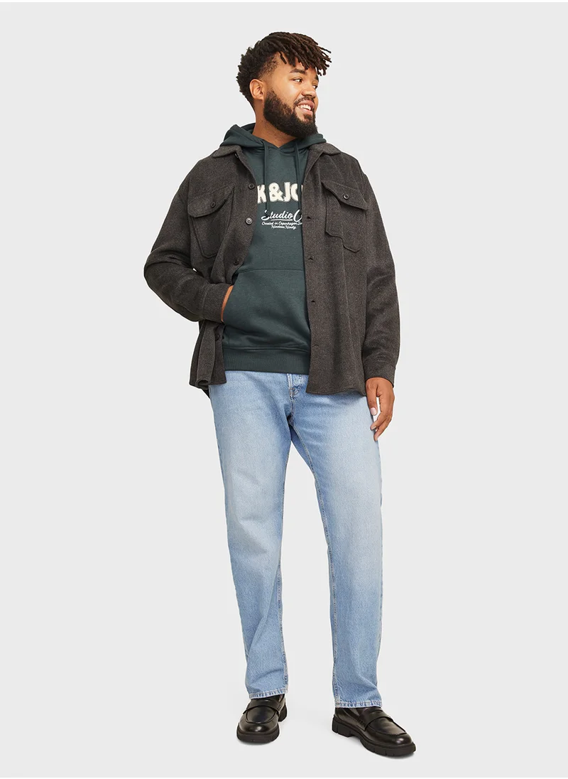 JACK & JONES Plus Size Logo Hoodie