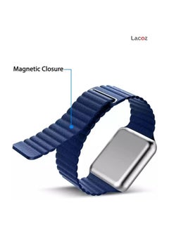 Lacoz Lacoz Magnetic Silicone Band iWatch Sports Strap for Apple Watch 44mm 45mm and Ultra 49mm 8 SE 7 6 5 (Blue)  - Image 3
