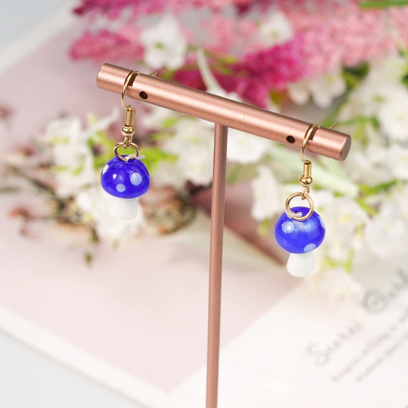 jiebor 50Pcs Mushroom Beads Charms Glass Lampwork Beads Mushroom Ornament for Jewelry Craft Necklace Bracelet Earring Making - Image 3