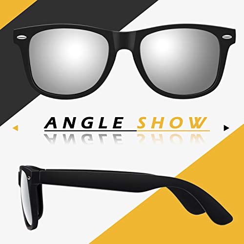 LINVO Polarized Sunglasses for Men Driving Sun glasses Shades 80's Retro Style Design Square - Image 3