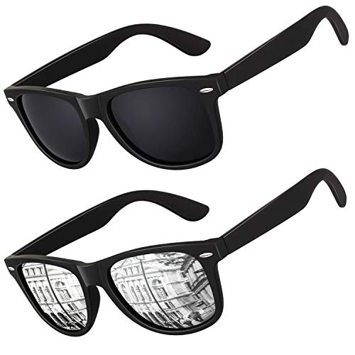 LINVO Polarized Sunglasses for Men Driving Sun glasses Shades 80's Retro Style Design Square - Image 1