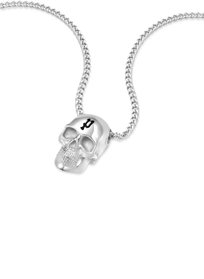 بوليس Vertex Silver Skull Chain Necklace For MenPEAGN0000903