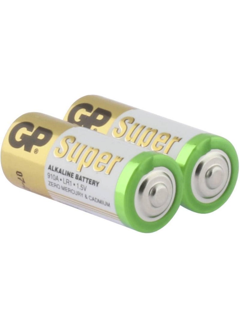 جي بي بطارية GP Super Alkaline 910A (LR1)، بطاقة تحتوي على بطاريتين من نوع GP N بجهد 1.5 فولت - Image 3