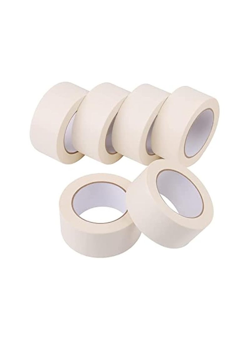 erorex Premium Masking Tape, 2 Inch X 20 Yards General Purpose Paper Tape For Painting, Labeling, Marking, Gardening, Packaging, Artworks, Schools, Office, Garage, Factory, Industrial Uses (6)  - Image 1