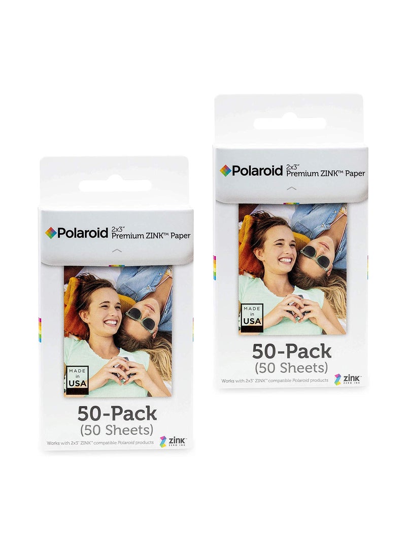 Polaroid Polaroid 2x3 inch Premium Zink Photo Paper (100 Sheets) Compatible with Polaroid Snap, Snap Touch and Zip.  - Image 1