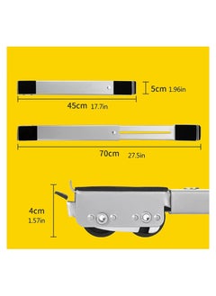 BGM 2 Pieces Adjustable Washing Machine Pedestals Frame ， Drum Washing Machine Refrigerator Mobile Base, Multifunction Washing Machine Base Stand Movably Adjustable  - Image 5